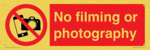 No filming or photography